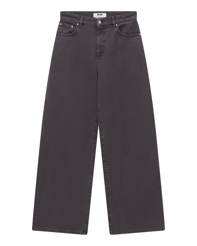 MSGM Wide-Leg Jeans Grau