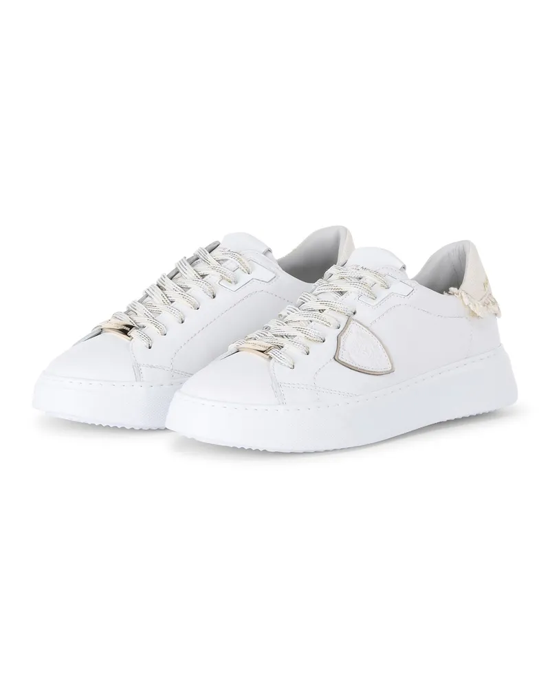 Philippe Model Sneaker aus Leder Creme