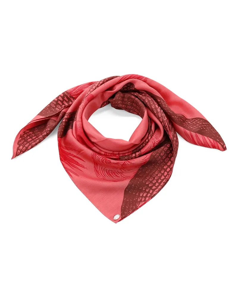 Friendly Hunting Tuch Garden Eden aus Seide Rot
