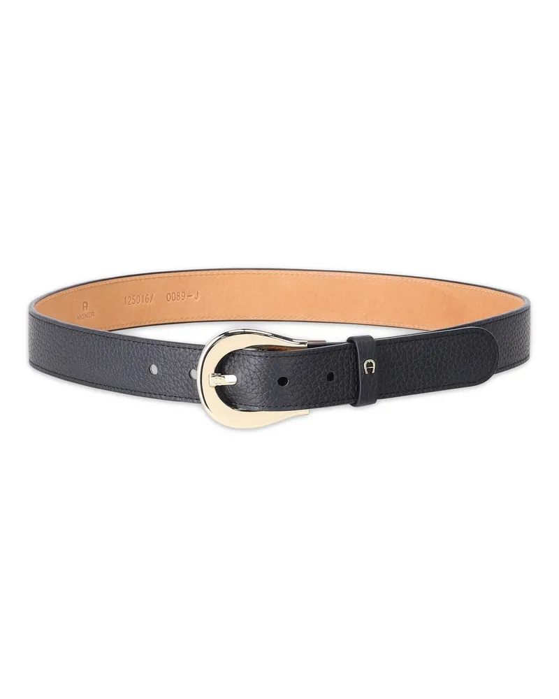 Aigner Gürtel aus Leder Dunkelblau
