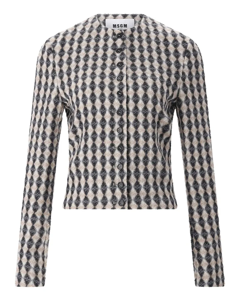 MSGM Jacke aus Schurwolle Grau