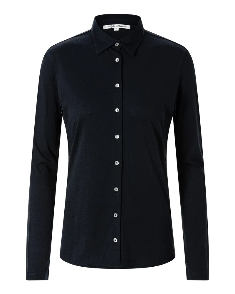 Stefan Brandt Bluse Alma aus Baumwolle Navy