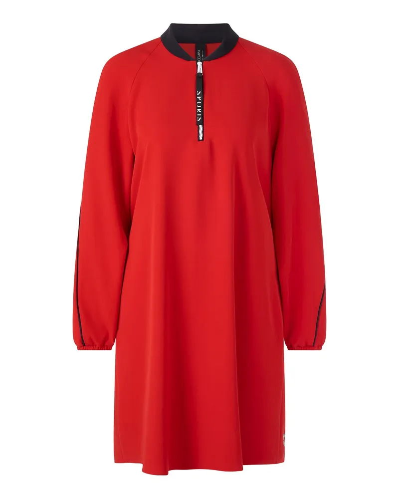 Marc Cain Midikleid mit Reißverschlusskragen Rot