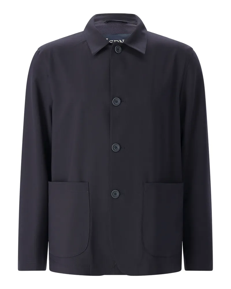 Herno Jacke aus Wollmix Navy