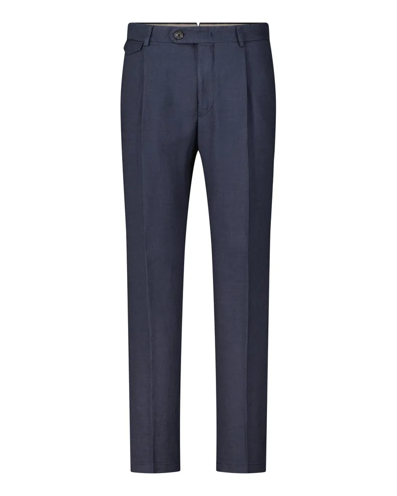 windsor. Regular-Fit Hose mit Leinen Dunkelblau