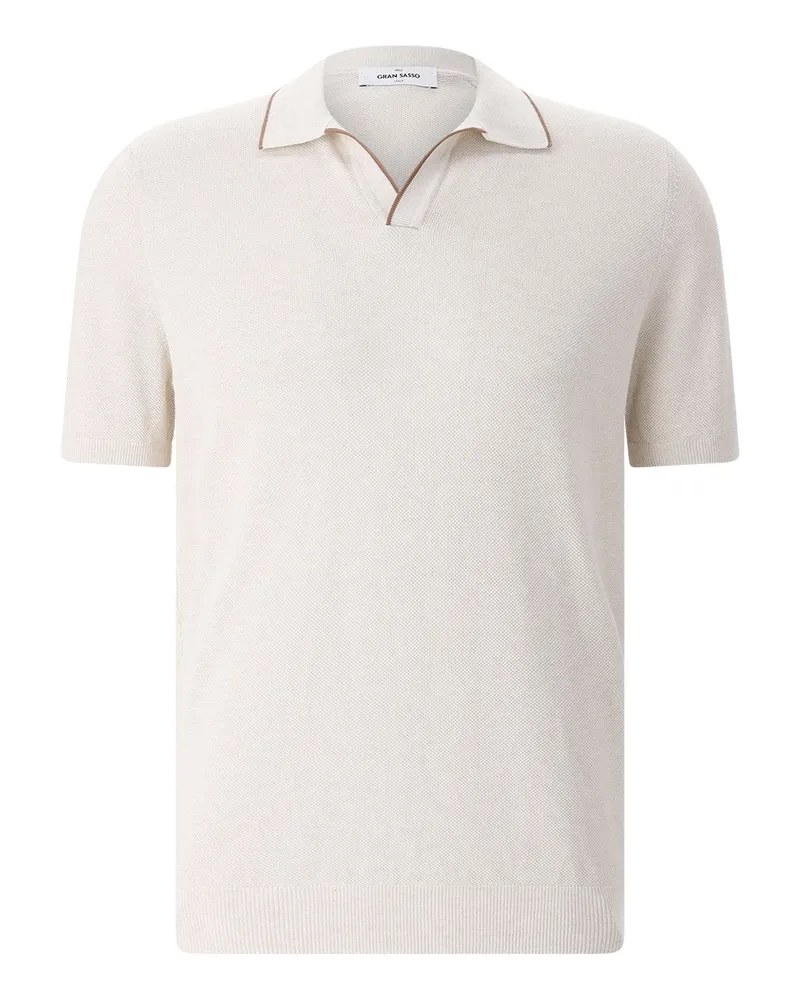 Gran Sasso Poloshirt aus Baumwolle Beige