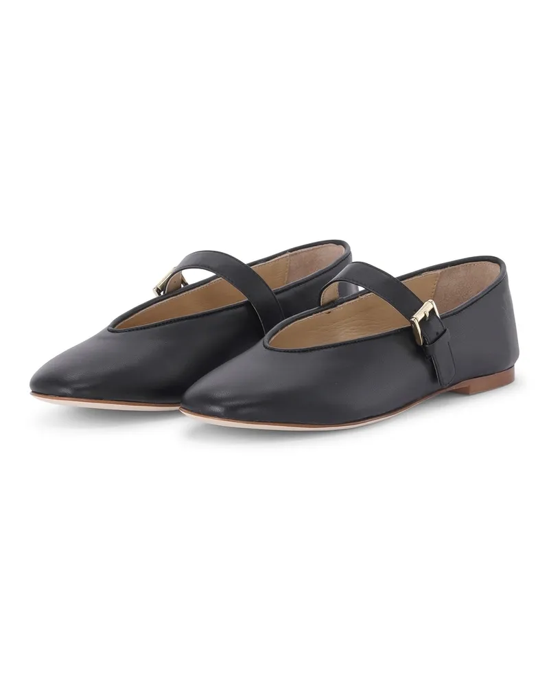 Fabio Rusconi Ballerinas aus Leder Schwarz