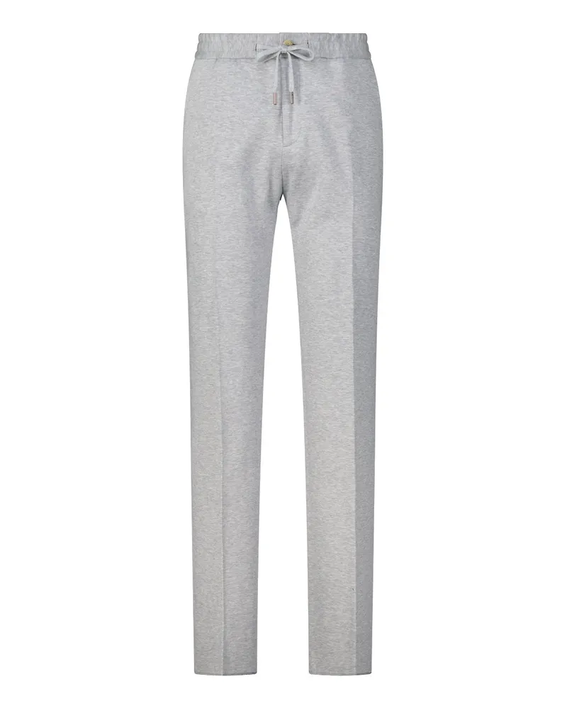 Maurizio Baldassari Sweatpants aus Baumwoll-Melange Hellgrau