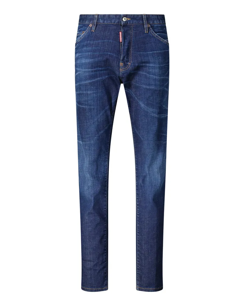 Dsquared2 Slim-Fit Jeans Teddy Dunkelblau