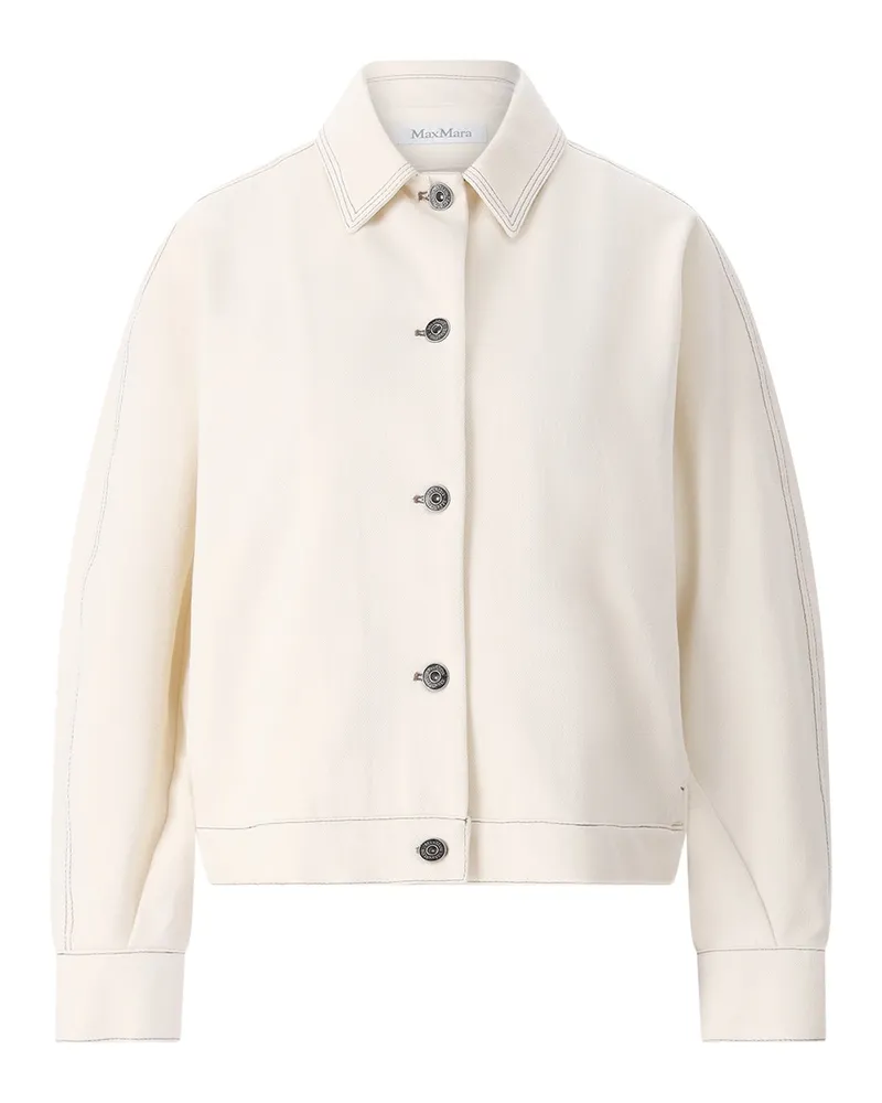 Max Mara Jacke aus Baumwollmix Creme