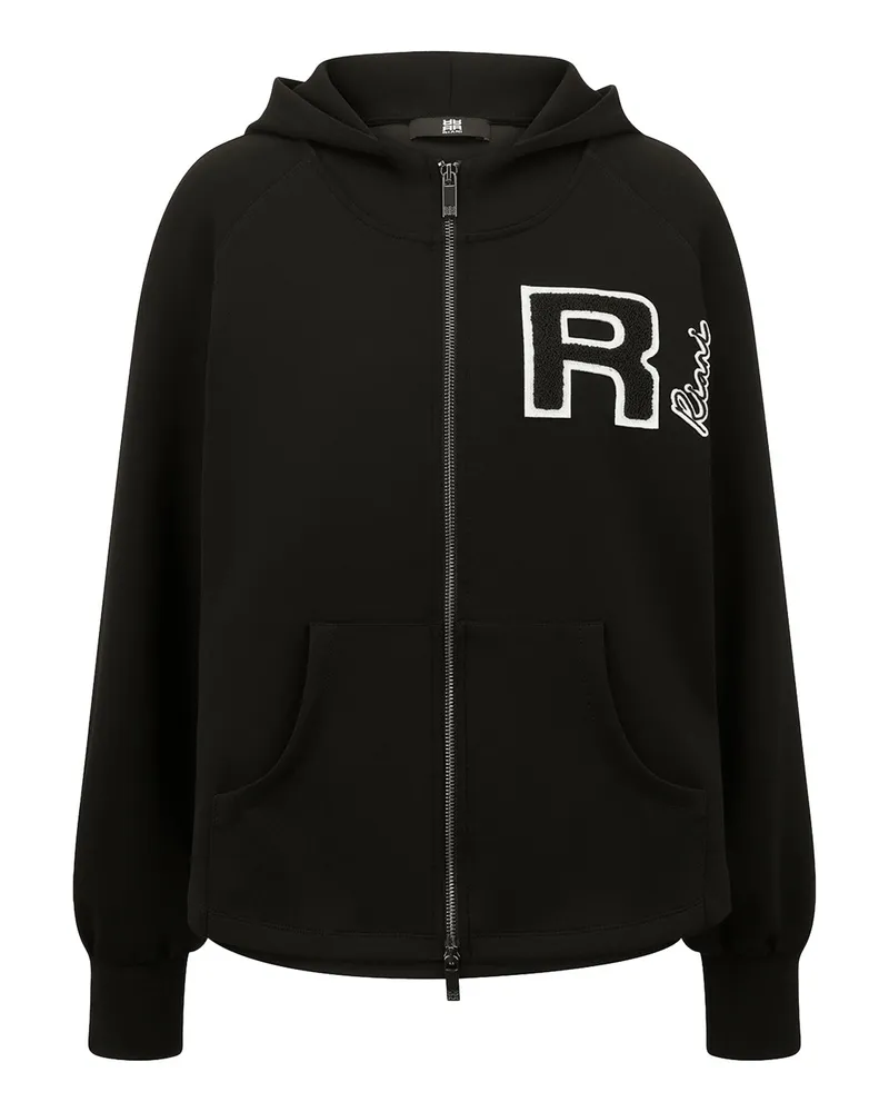 Riani Sweatjacke mit Patch Schwarz