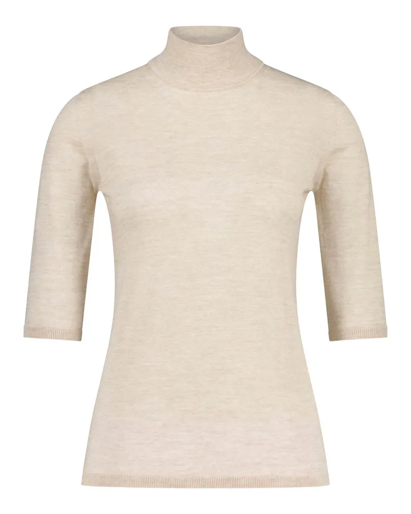Max Mara Kurzarmpullover Ciriaco aus Schurwolle Beige