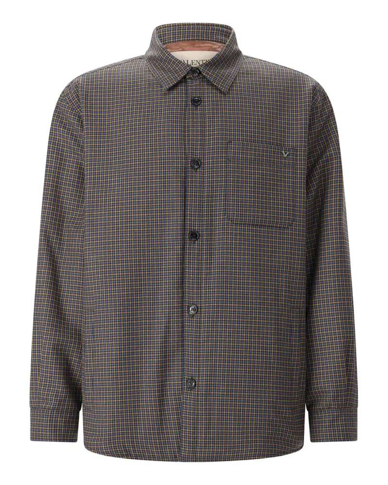 Valentino Garavani Overshirt aus Schurwolle Braun