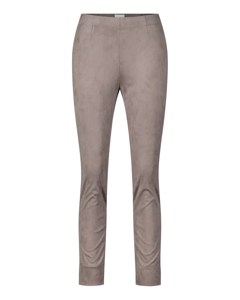 SEDUCTIVE  Schlupfhose Sabrina aus Veloursleder-Imitat Braun
