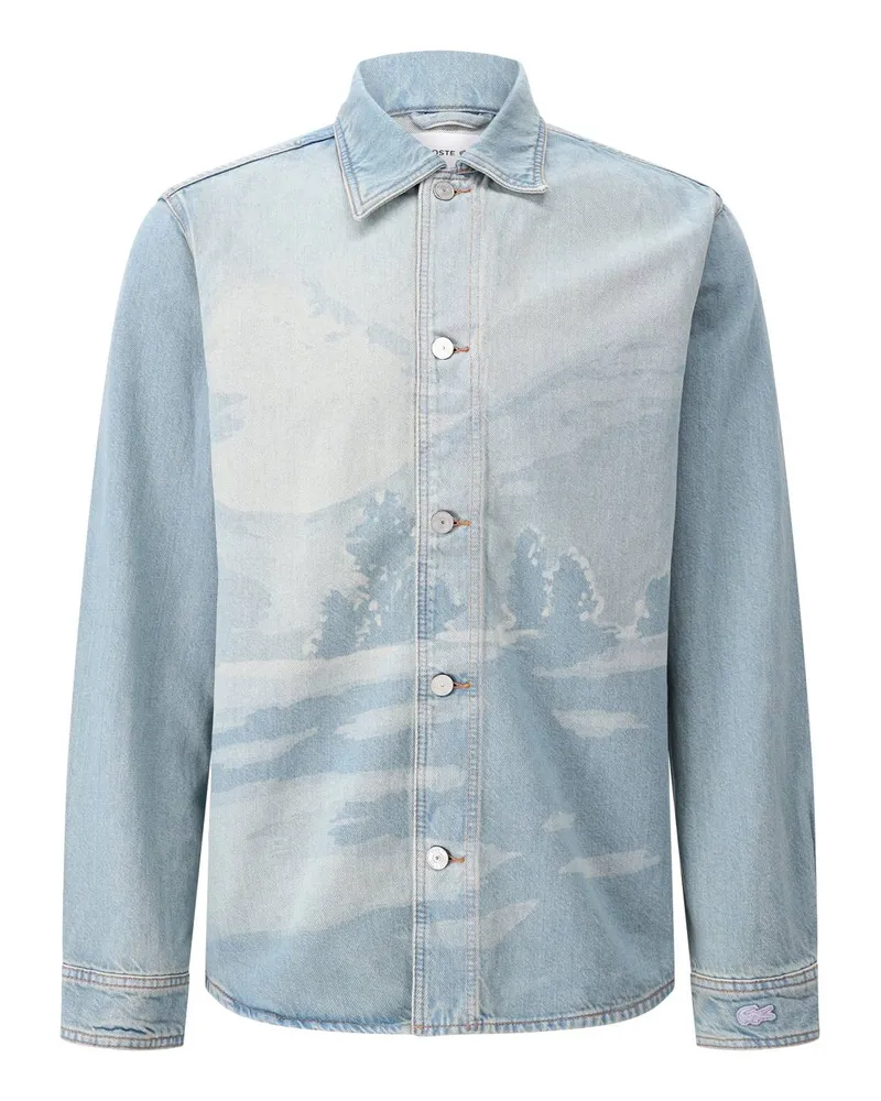 Lacoste Freizeithemd aus Denim Hellblau