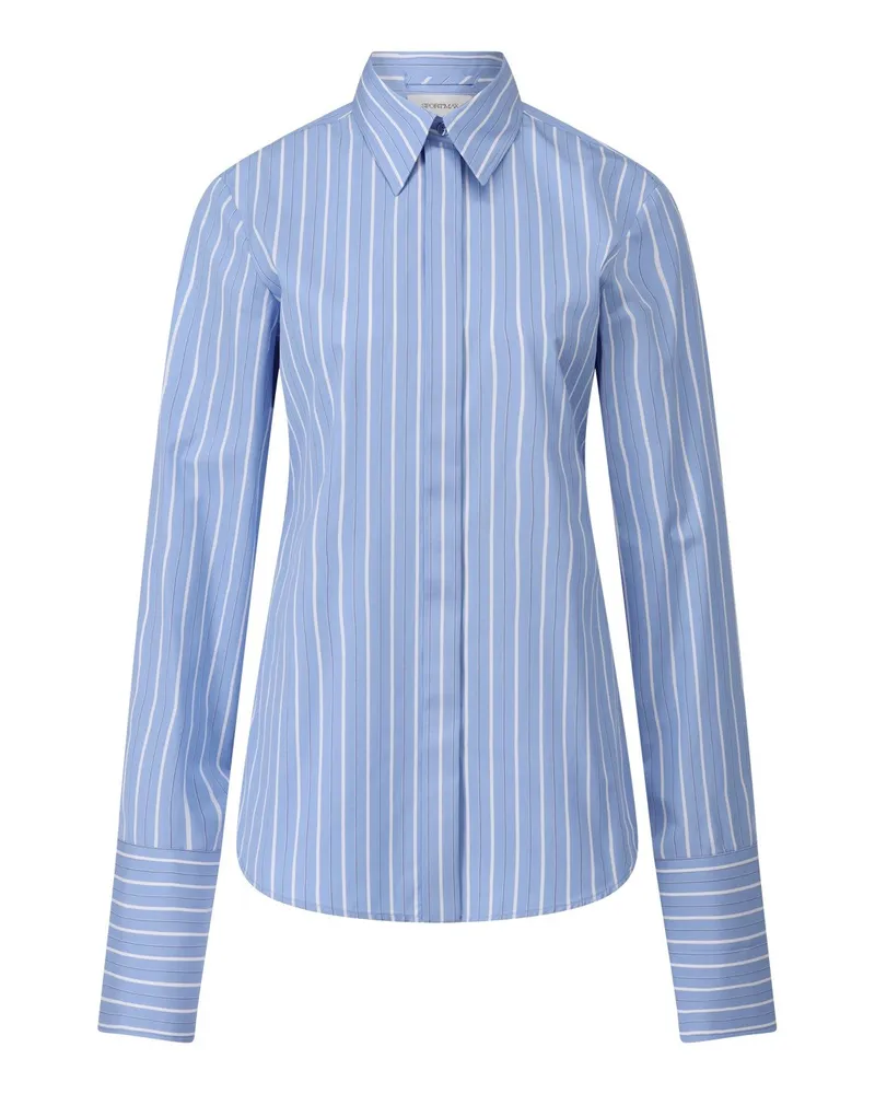 SPORTMAX Hemdbluse Conio mit Streifen Hellblau