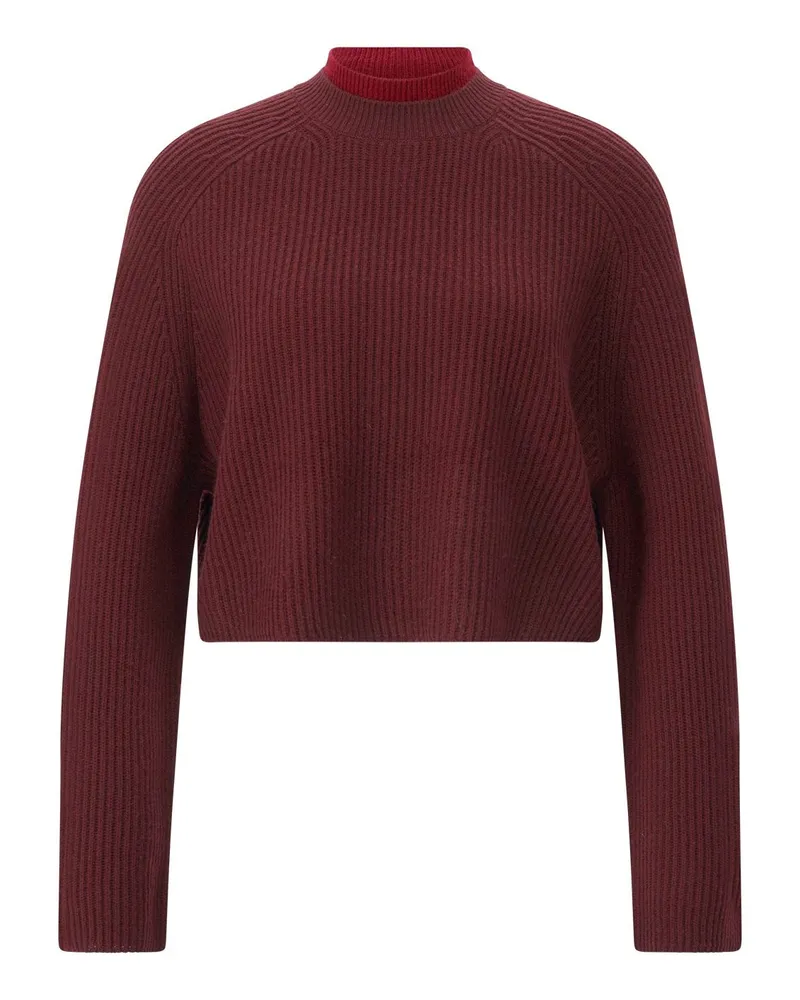Max Mara Cropped-Strickpullover Funale Dunkelrot