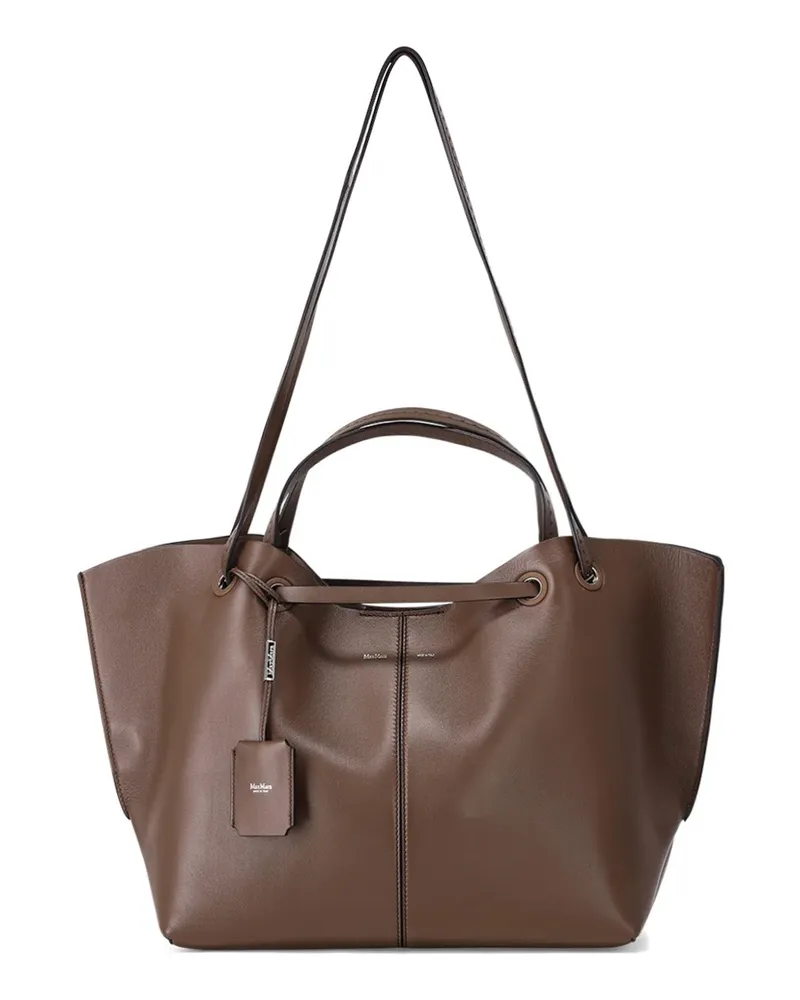 Max Mara Tasche Ed Doubles aus Leder Braun