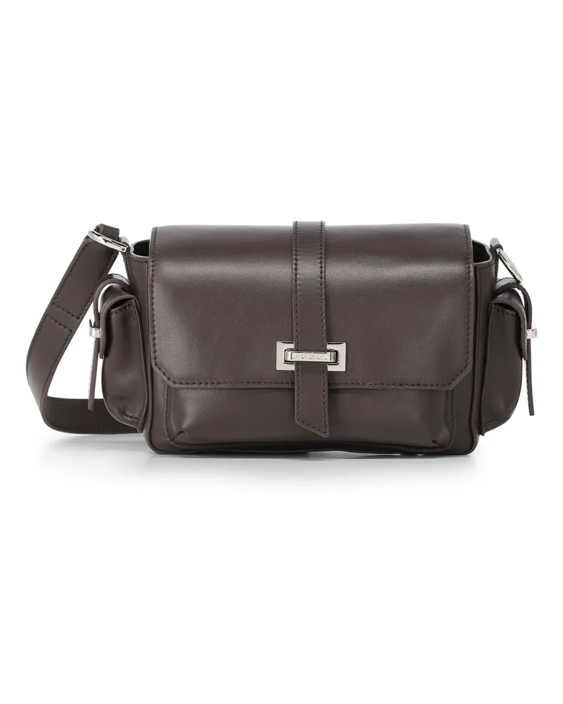 Hogan Kleine Flap Bag Dunkelbraun