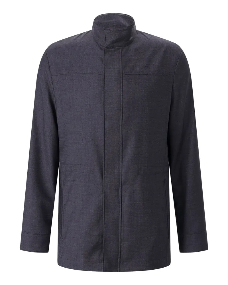 Canali Jacke aus Wolle Dunkelblau