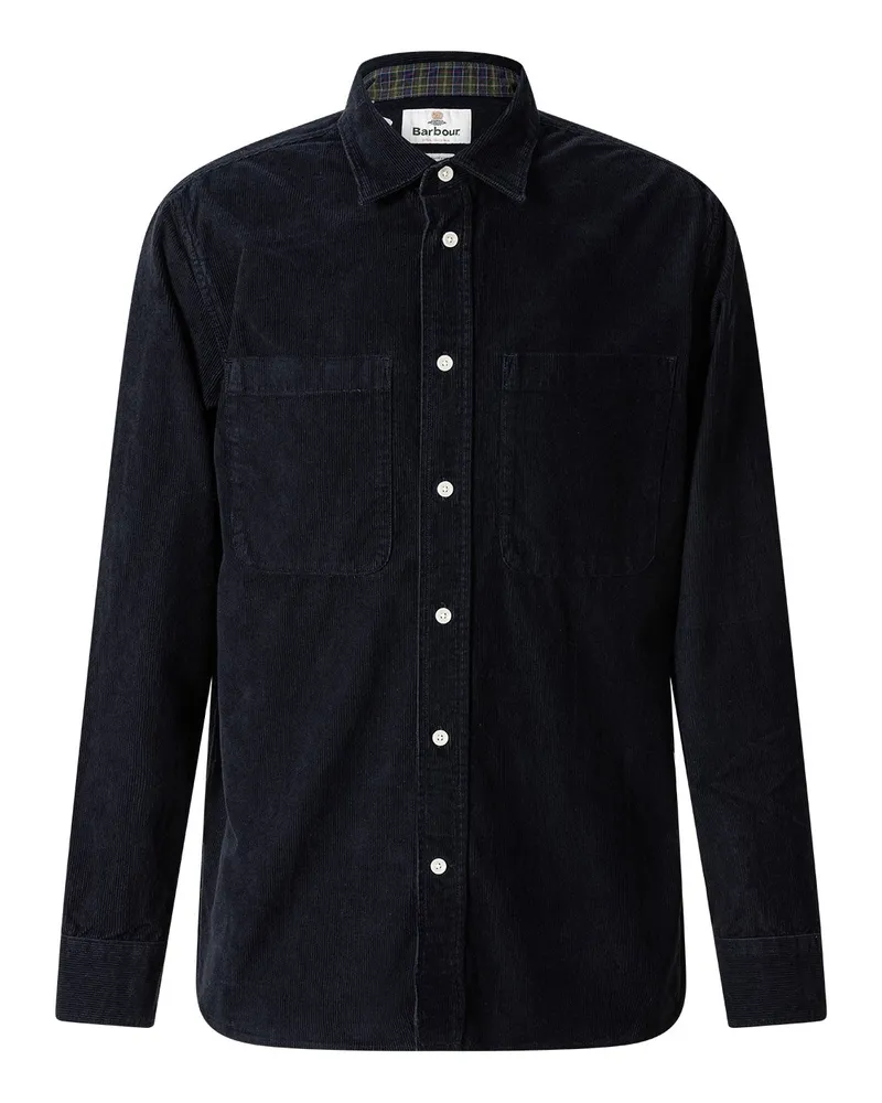 Barbour Cordhemd Authentic Fit Navy