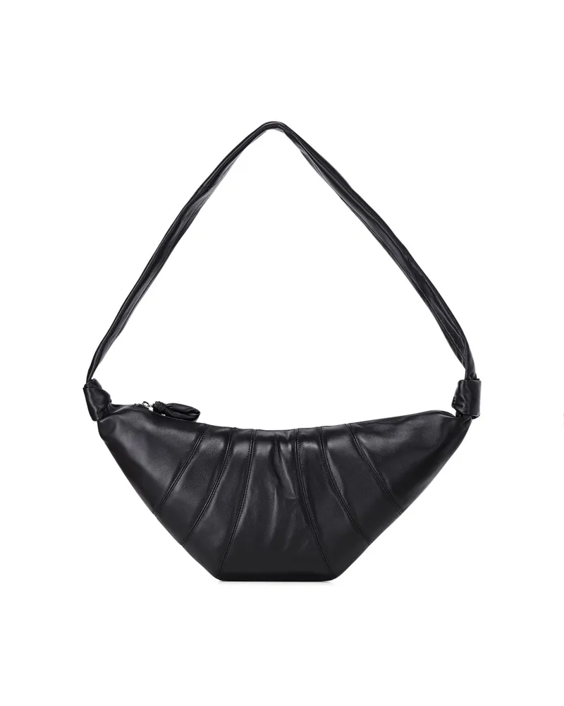 Christophe Lemaire Croissant-Tasche aus Leder Schwarz