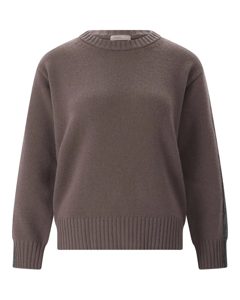 Herno Pullover aus reiner Wolle Dunkelbraun
