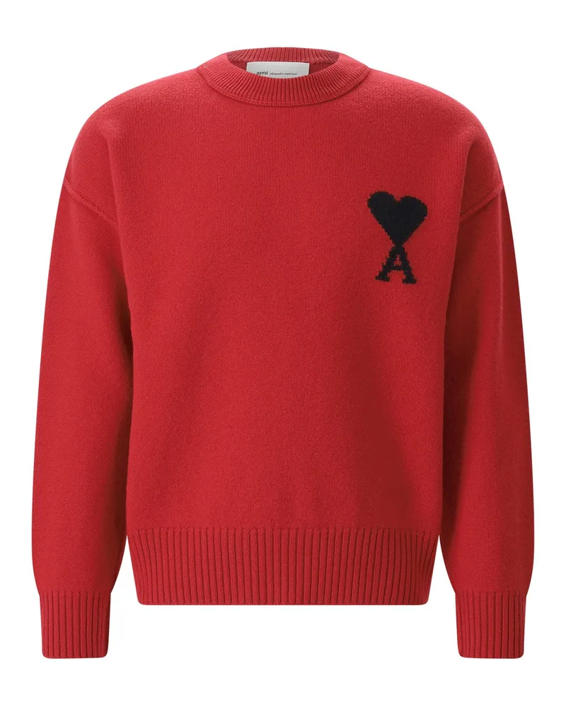 AMI Paris Pullover aus Wolle Rot