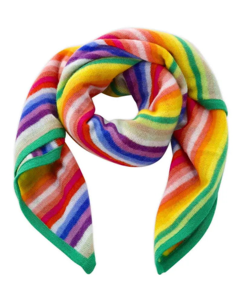 THE HOLY GOAT Gestreifter Schal aus Kaschmir Multicolor