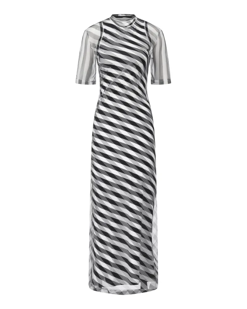SPORTMAX Maxikleid Pausa aus Mesh Schwarz