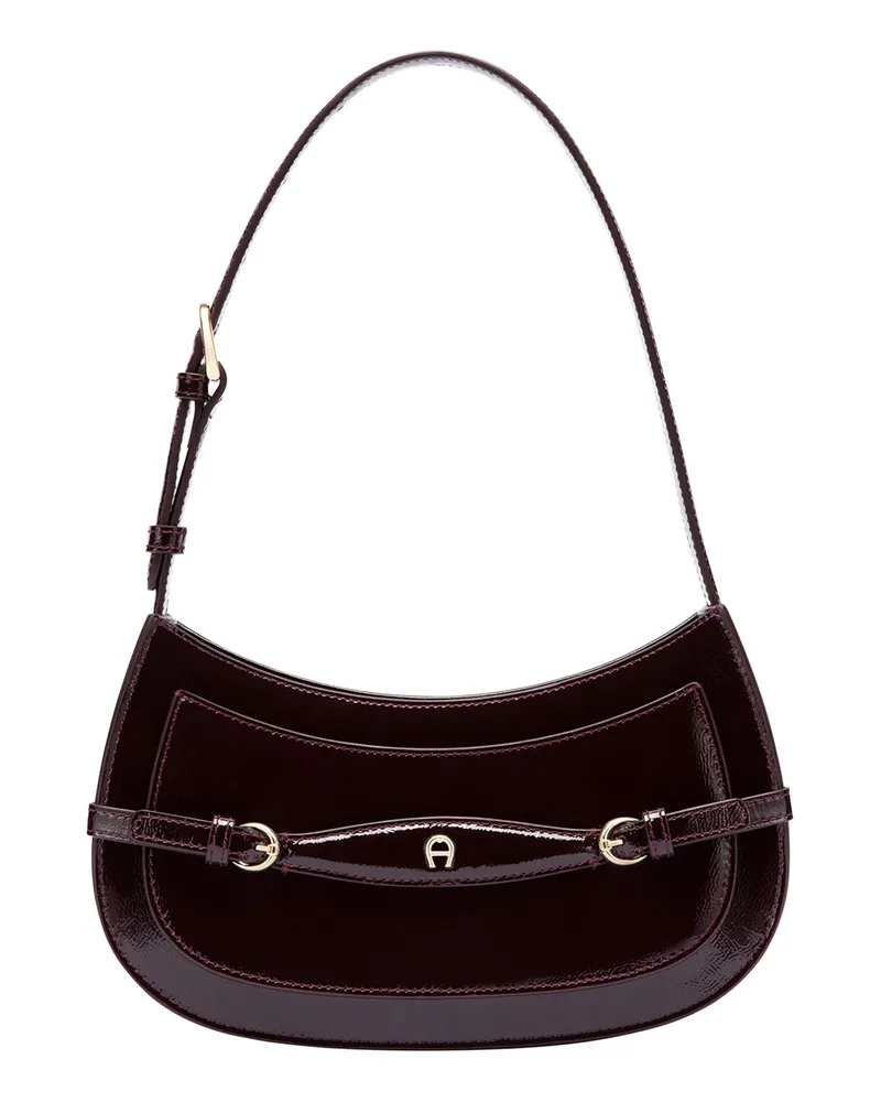Aigner Schultertasche Cavallo Dunkelrot