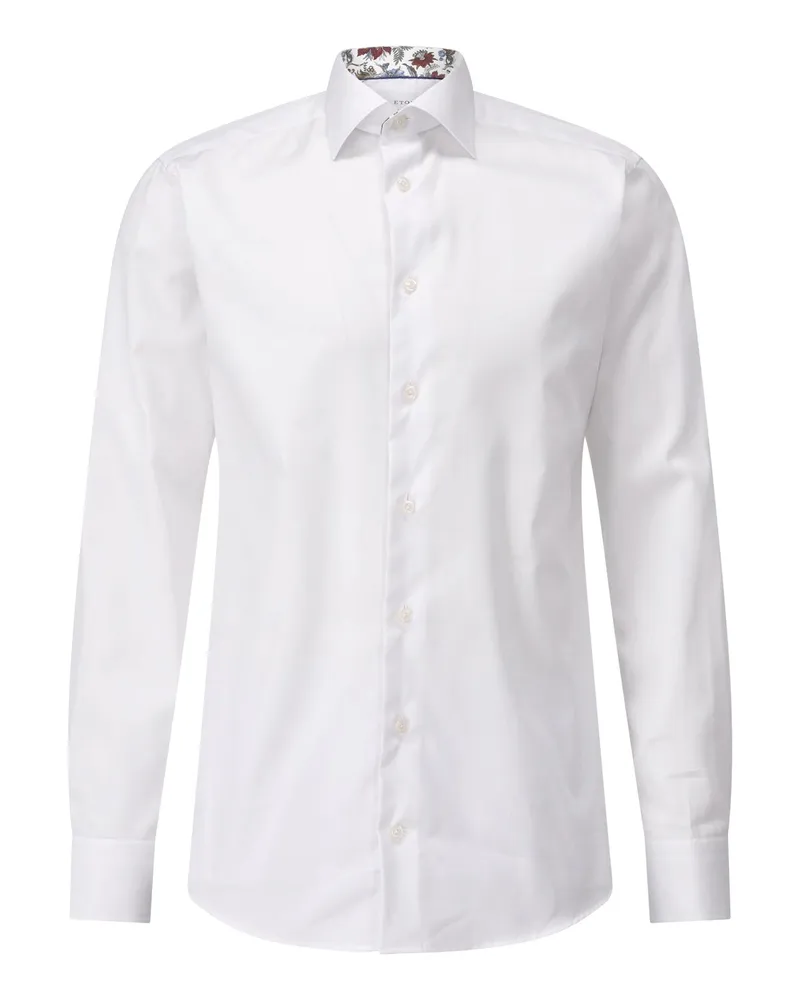 Eton Slim-Fit Baumwollhemd Weiß