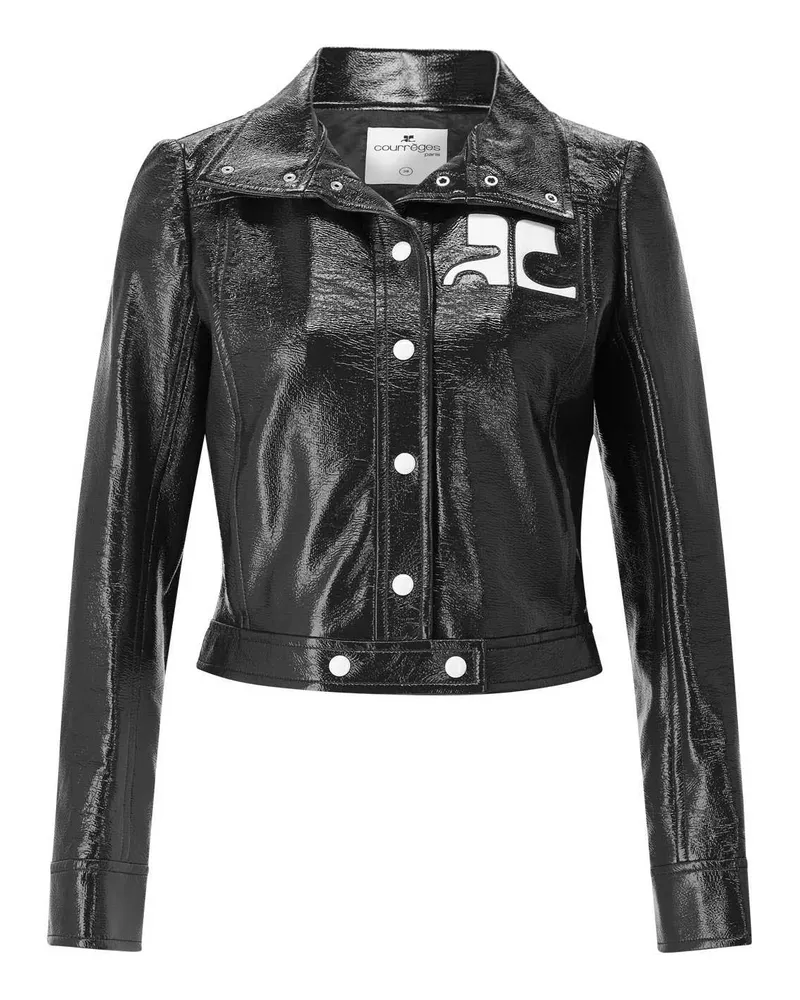 Courrèges Blouson Reedition Vinyl Schwarz