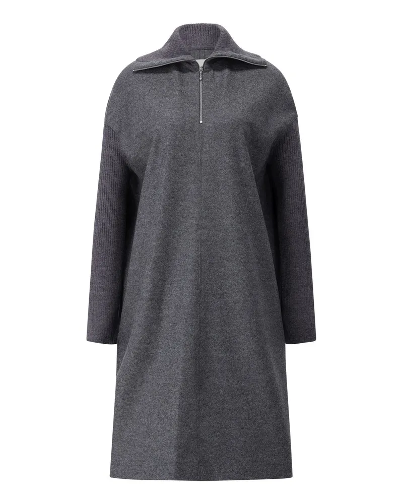 Jil Sander Midikleid aus Wolle Grau
