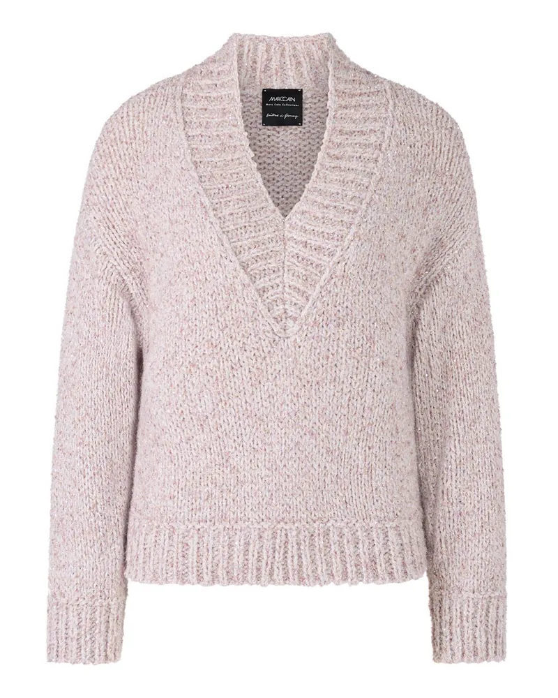 Marc Cain Glitzer Pullover mit Alpaka Rosa