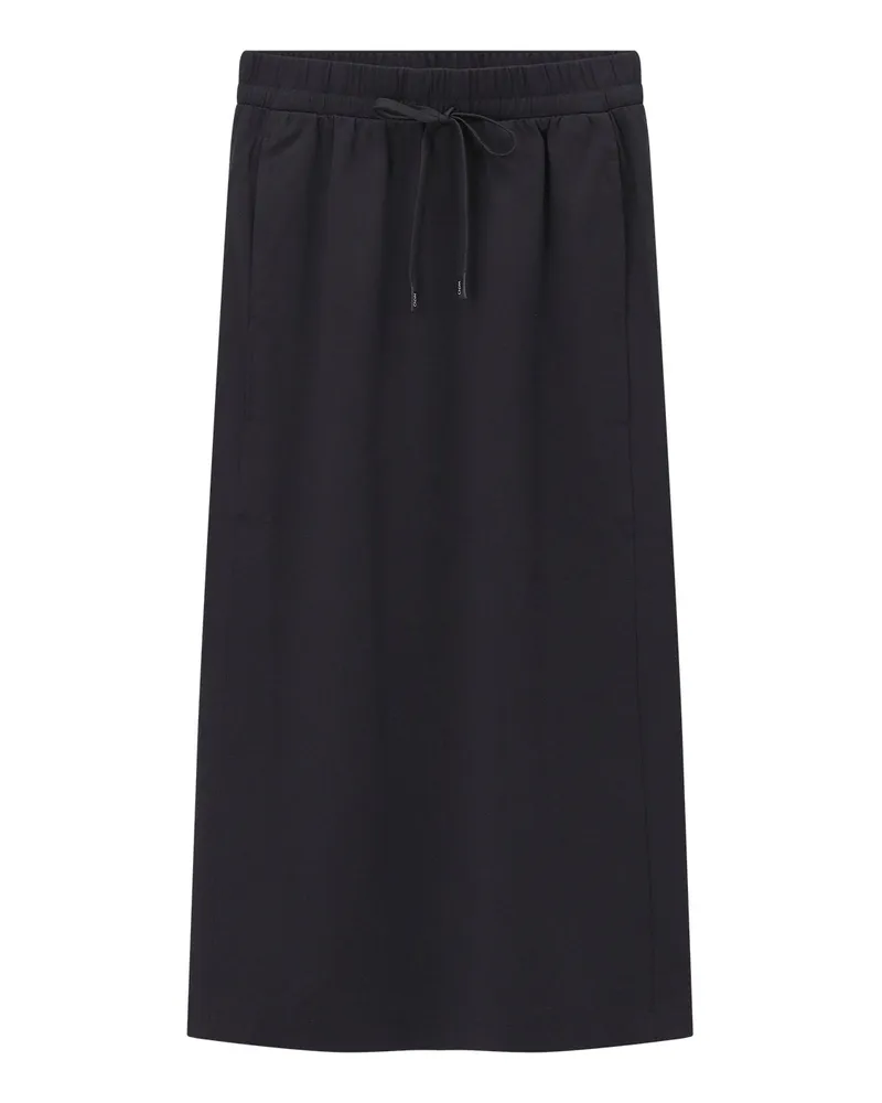 Max Mara Midirock aus Baumwoll-Mix Schwarz