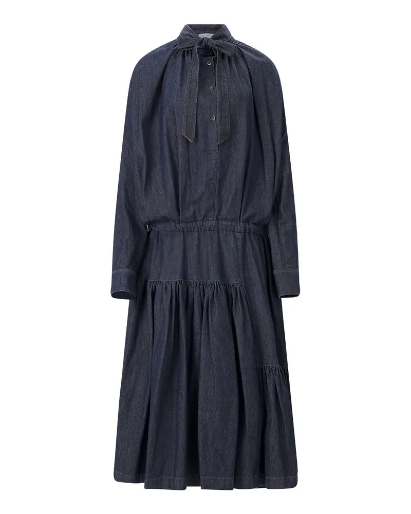 Dries van Noten Maxikleid Denvy Den aus Dunkelblau