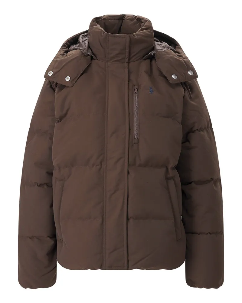 Ralph Lauren Daunenjacke mit Kapuze Braun