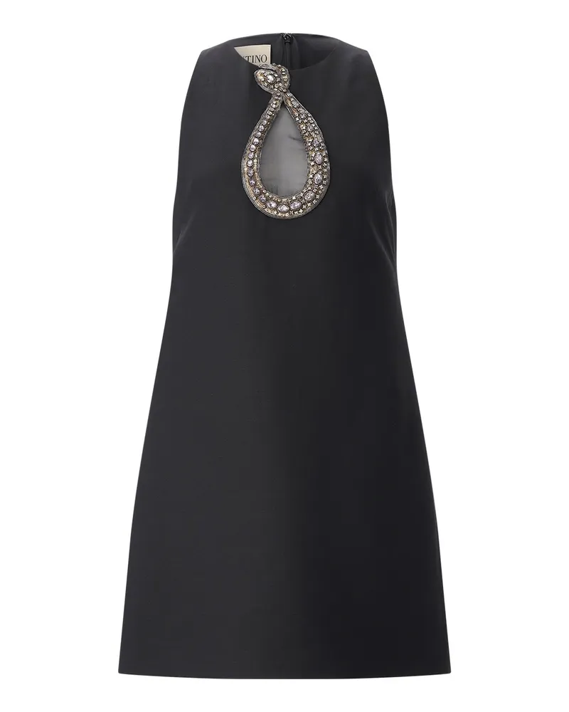 Valentino Garavani Minikleid mit Wolle & Seide Schwarz