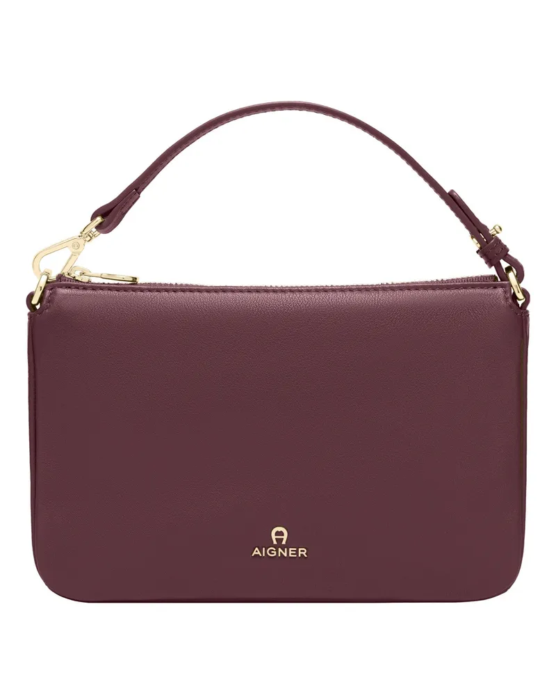 Aigner Tasche aus Leder Dunkelrot