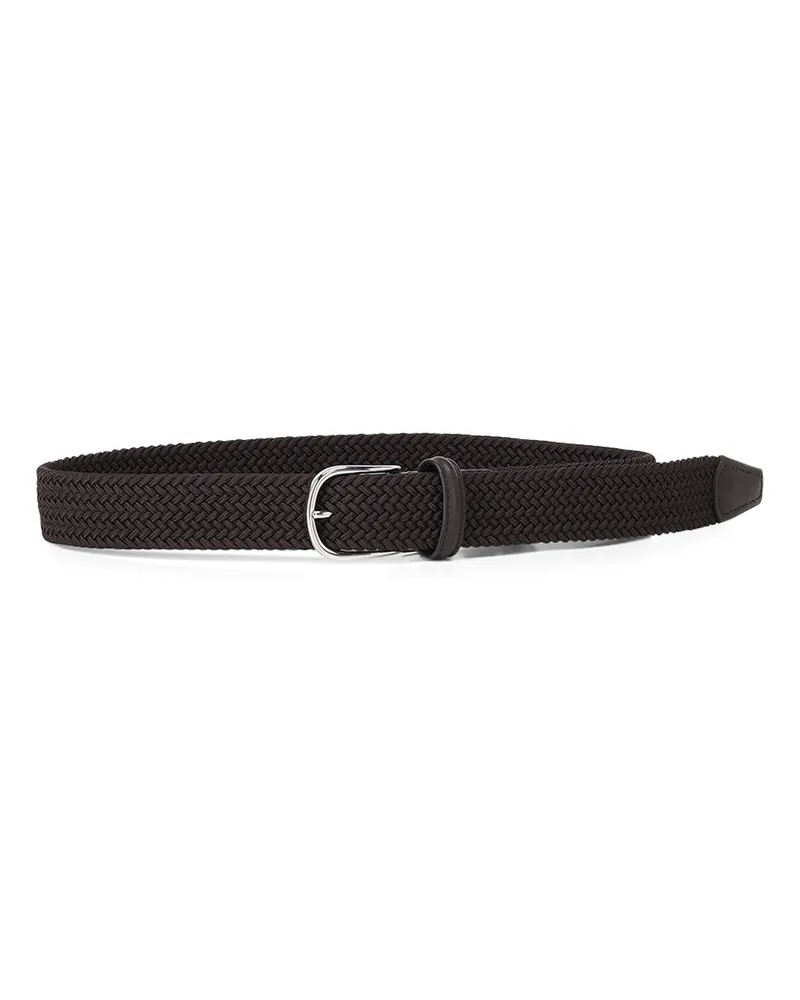 Anderson's Gürtel mit Leder Dunkelbraun