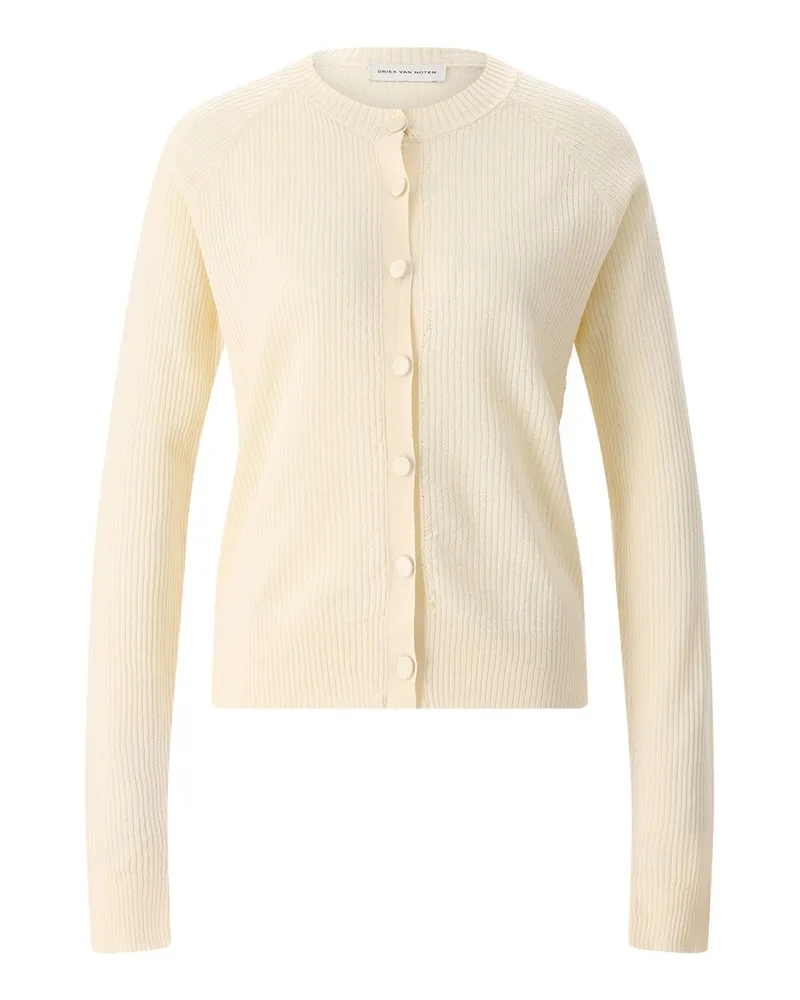 Dries van Noten Strickjacke Tobinas Beige
