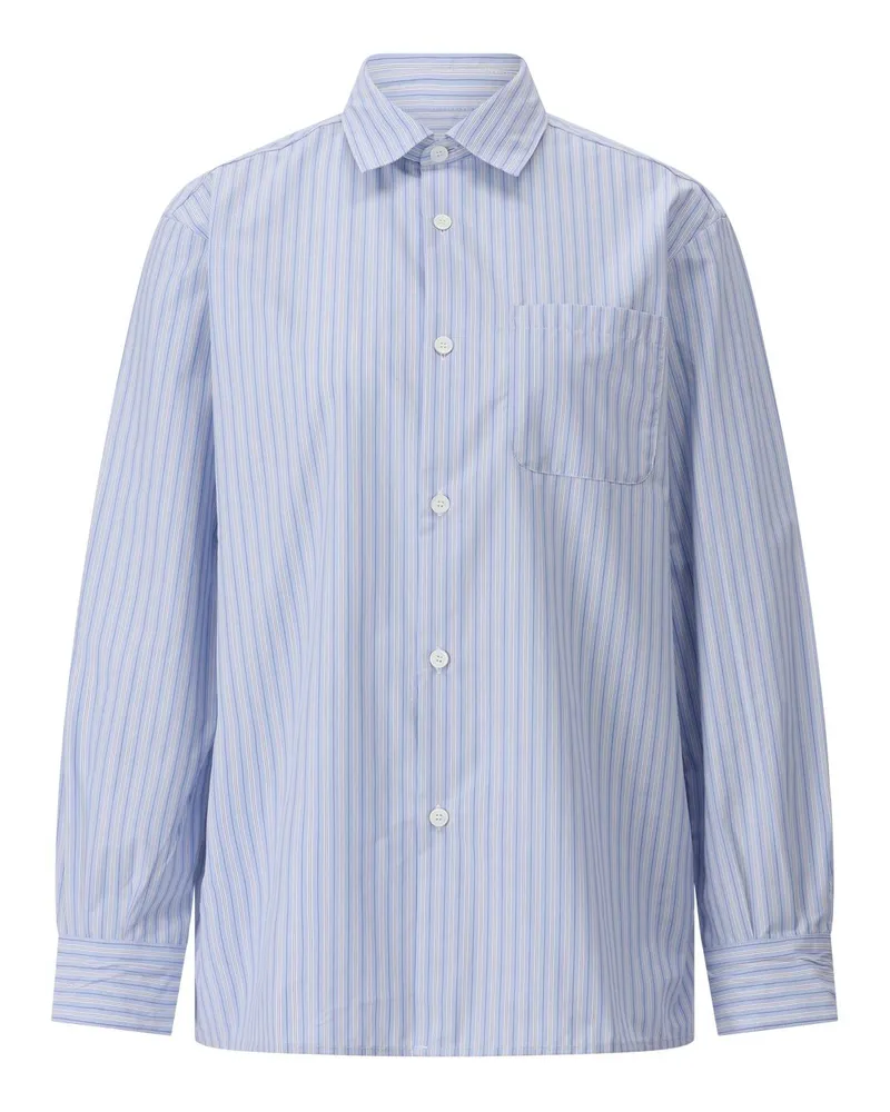 A.P.C. Gestreifte Hemdbluse Sela Hellblau