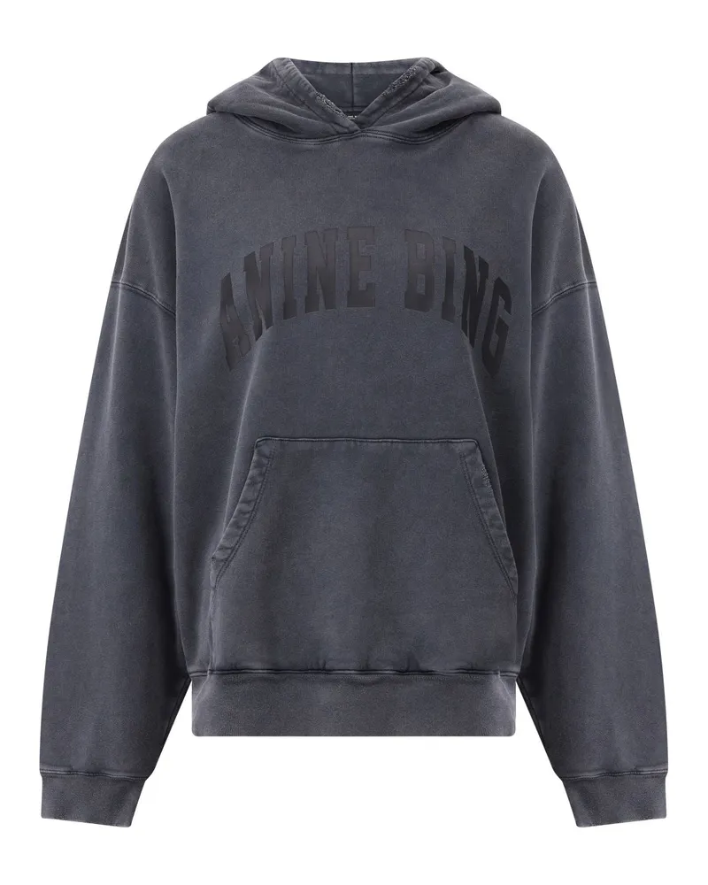 Anine Bing Hoodie mit Logo Schwarz