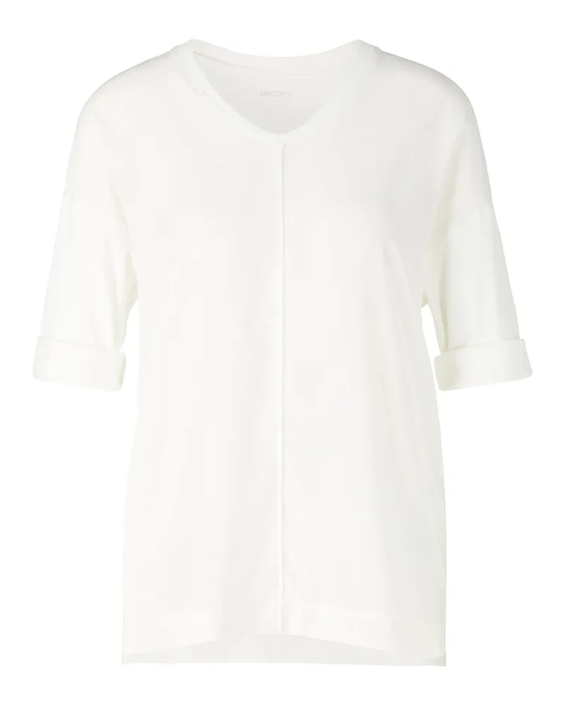 Marc Cain Blusenshirt aus Baumwoll-Mix Weiß