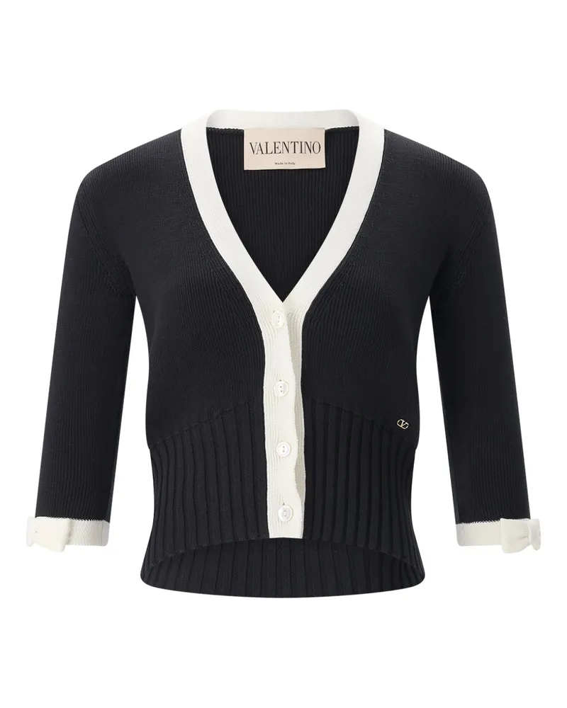 Valentino Garavani Strickjacke aus Baumwolle Schwarz