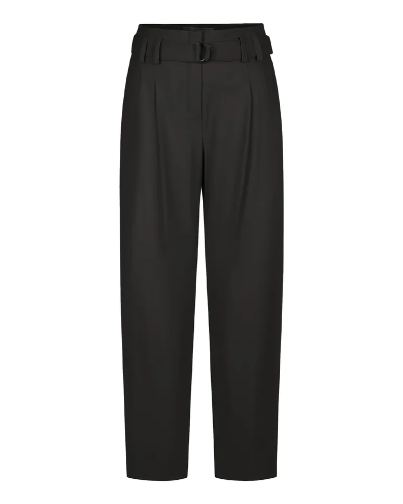 RAFFAELLO ROSSI  7/8 Stoffhose mit Gürtel Schwarz