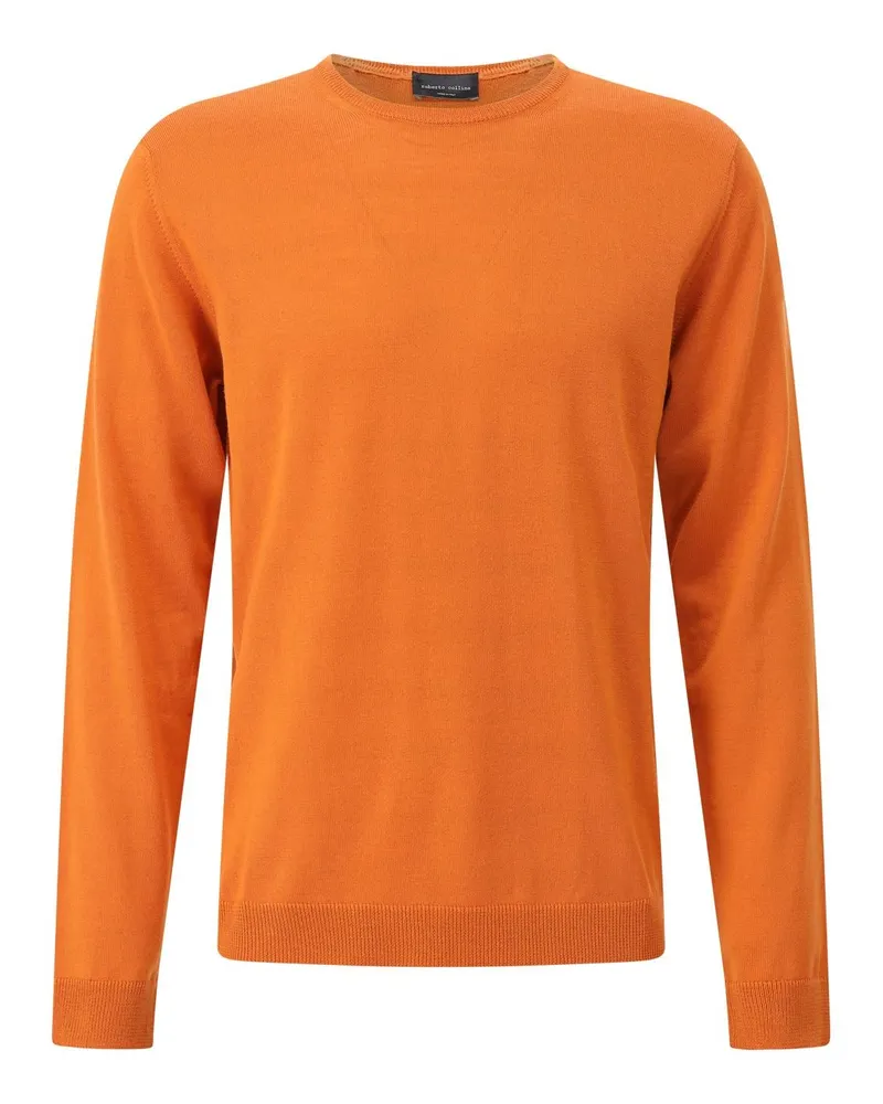 Roberto Collina Pullover aus Merinowolle Orange