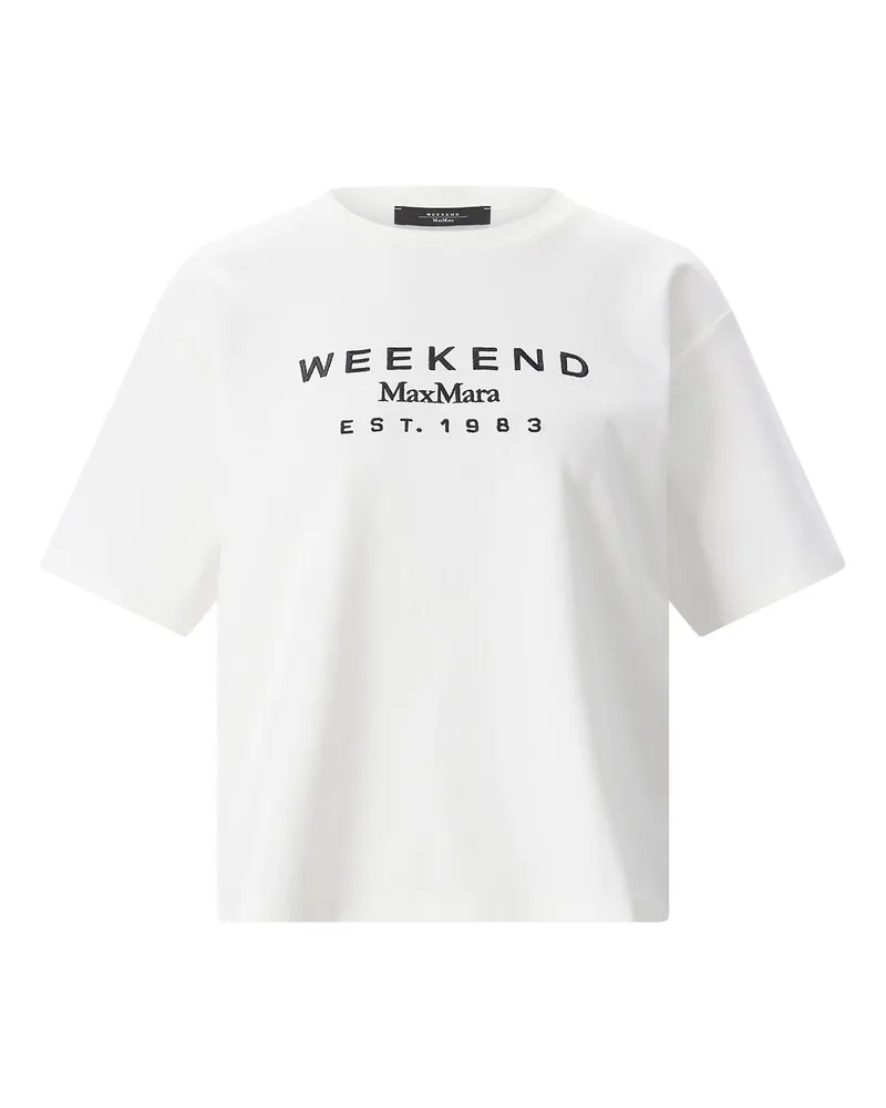Max Mara T-Shirt Sabato aus Baumwolle Weiß
