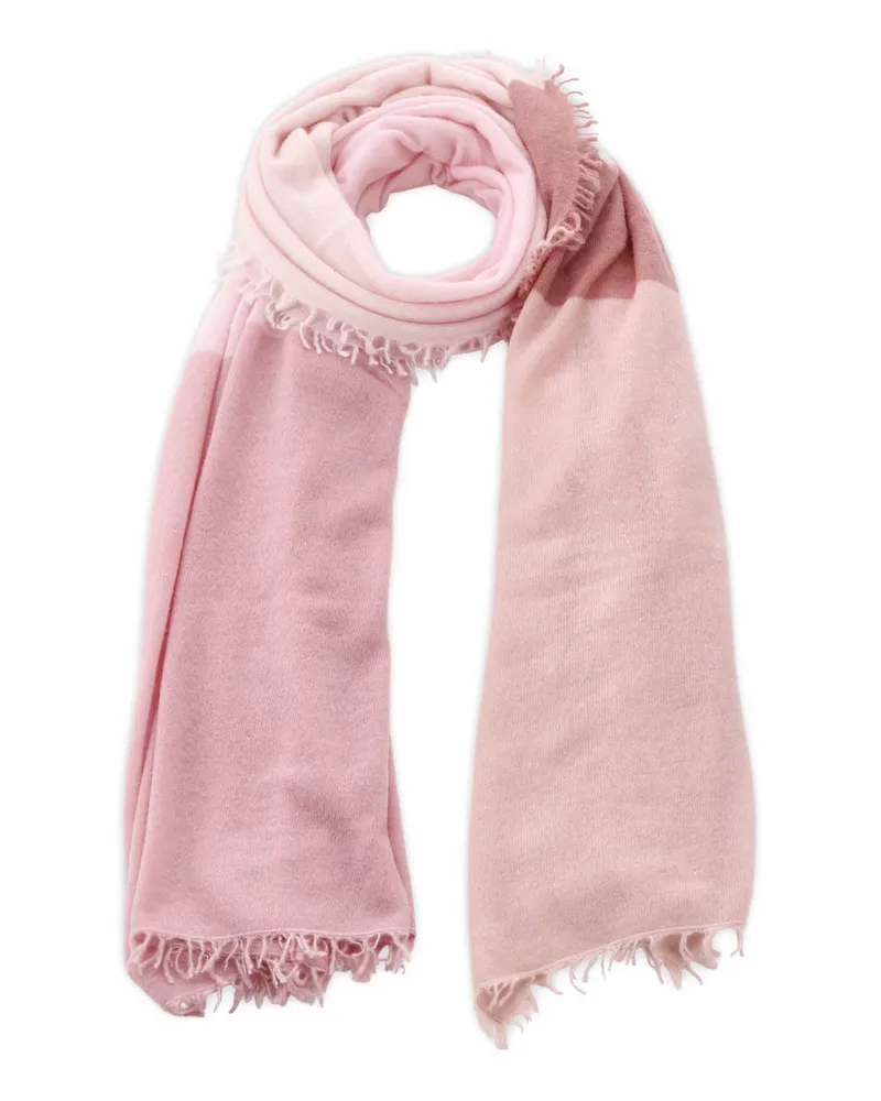 THE HOLY GOAT Gestreifter Schal aus Kaschmir Rosa